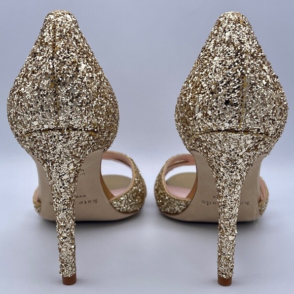 Kate Spade New York Women's Shoe Idaya Old Gold Metallic Pump Size 7.5 M US - Picture 5 of 8